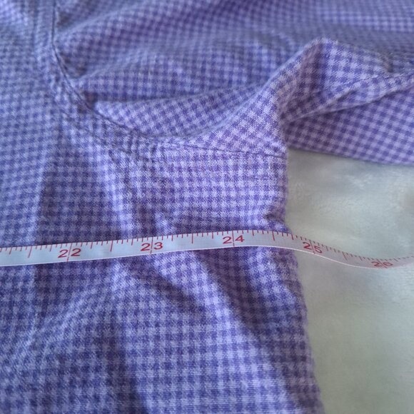 VTG Peanuts Shirt I've Had Enough Womens 18/20W Purple Plaid Short Sleeve Button - Picture 5 of 10
